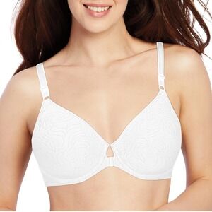 Bali Comfort Revolution Front Close Underwire Bra White 40D DF3P66 3P66